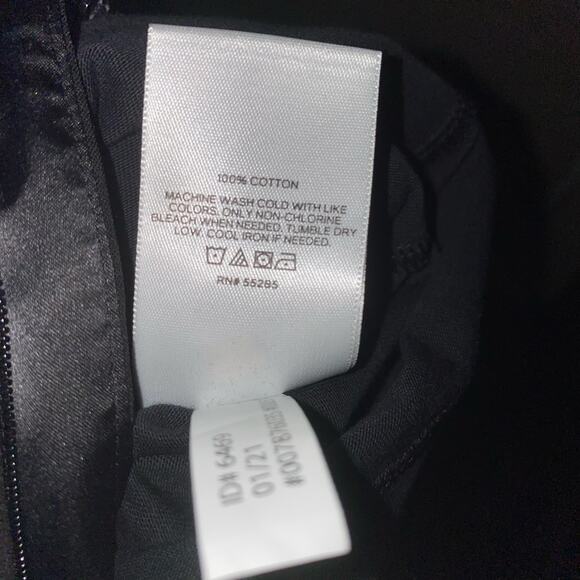 Express Cap Sleeve Pleated Collar Sleeve Pullover Dress size Small Black - Picture 7 of 7